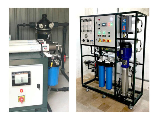 Desalination plant for saline or brackish water wells